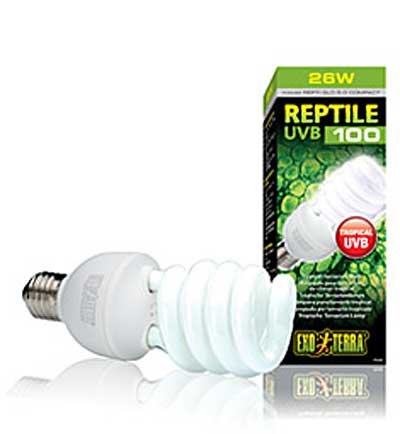 Exoterra Reptile UVB 100, Compact Lampe, 25 Watt